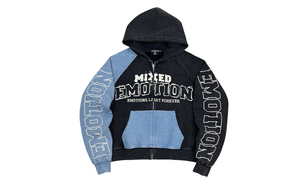 Split Decision Hoodie "Black / Blue" MIXE098