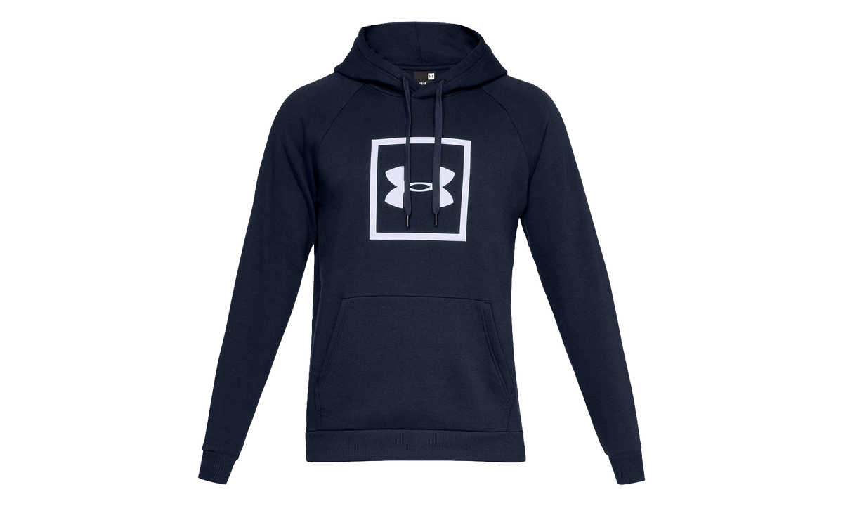 Rival Fleece Box Logo Hoodie "Academy / White" 1329745 408