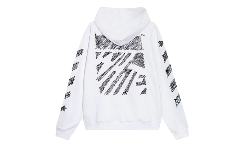 Scribble Boxy Hoodie "White" OMBB110S23FLE0050110