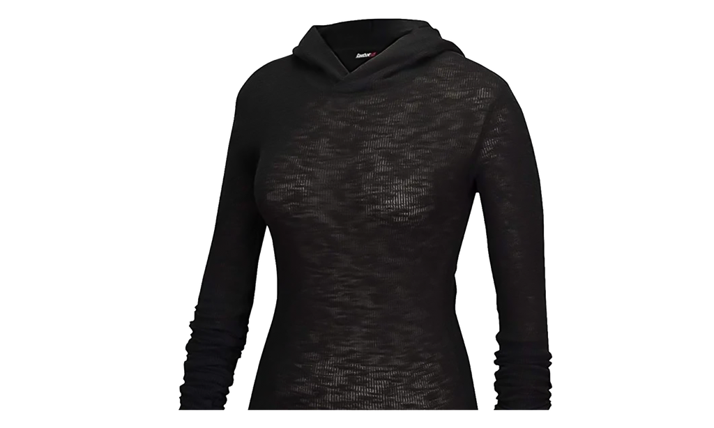 The Noble Fight Long Sleeve Waffle Hoodie WMNS "Black" B10680
