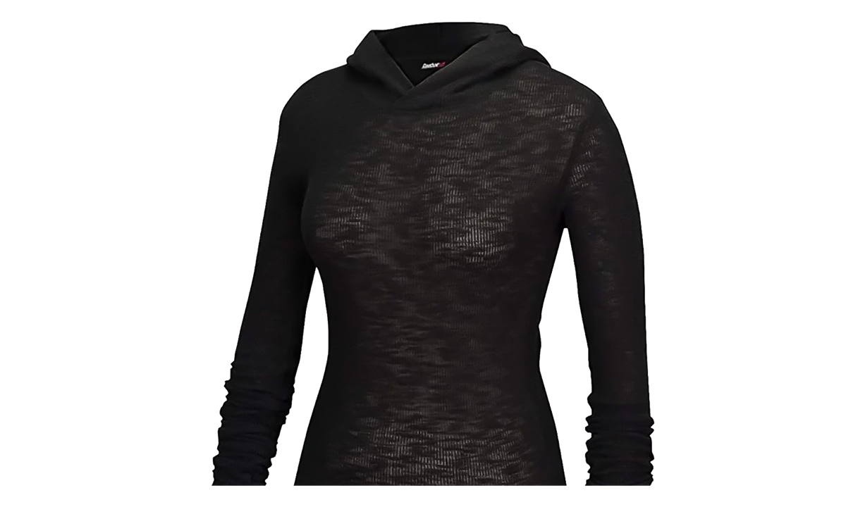 The Noble Fight Long Sleeve Waffle Hoodie WMNS "Black" B10680