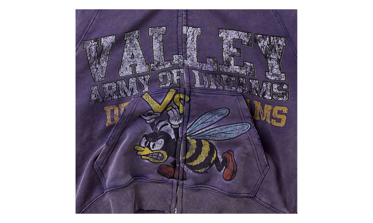 Army Zip Up Hoodie "Navy" VAL460