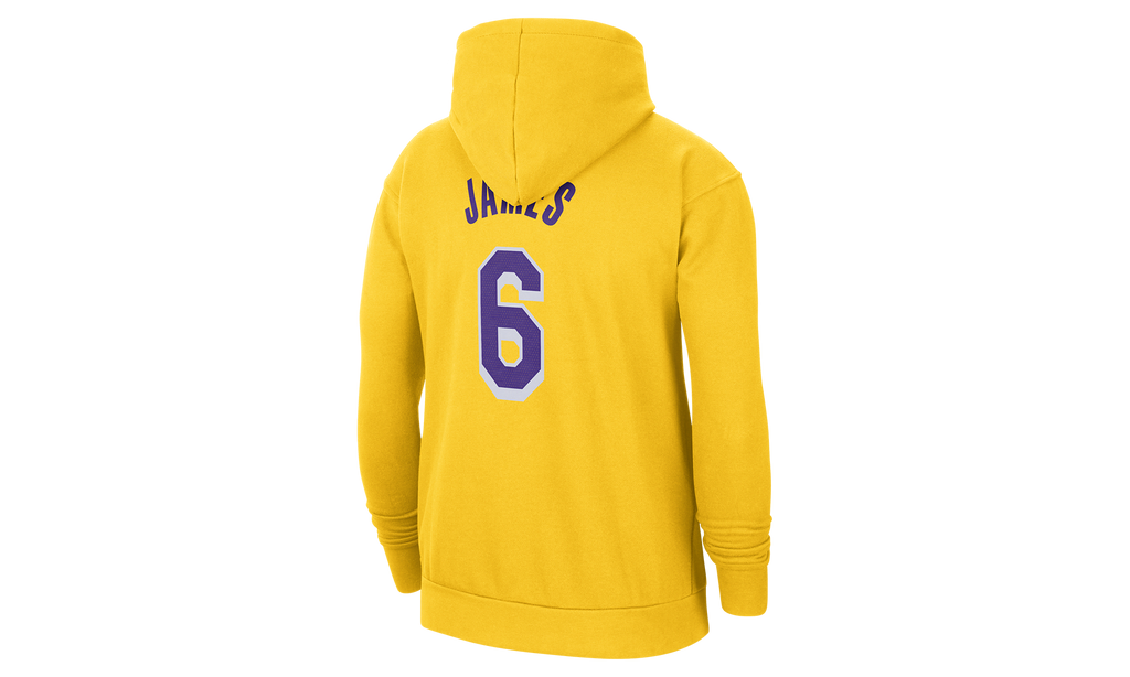NBA LA LAKERS LEBRON JAMES #6 FLEECE HOODIE "Yellow" DB1181 728