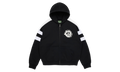 Denim U Paneled Zip Hoodie "Black" DT900