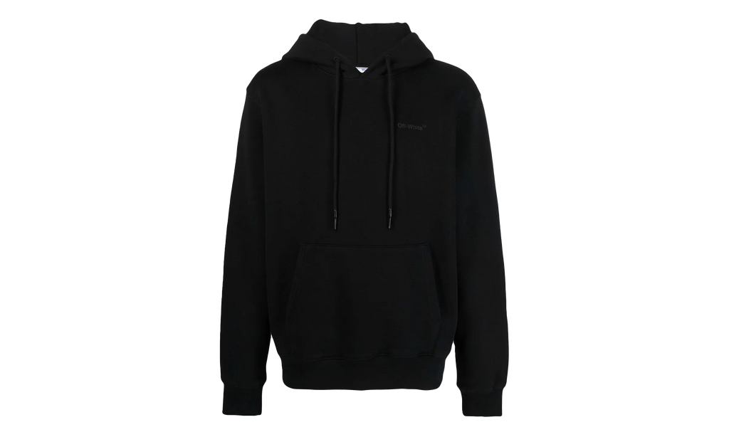 Diag Tab Slim Hoodie "Black / Black" OMBB097C99FLE0051010