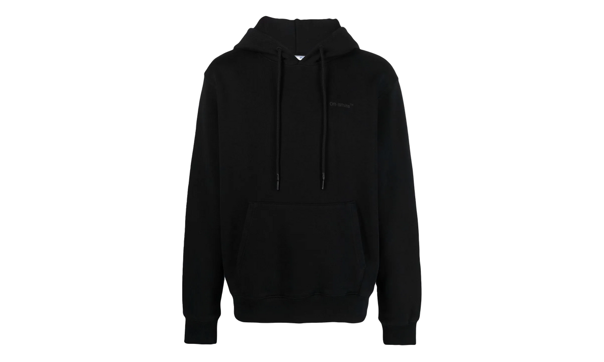 Diag Tab Slim Hoodie "Black / Black" OMBB097C99FLE0051010