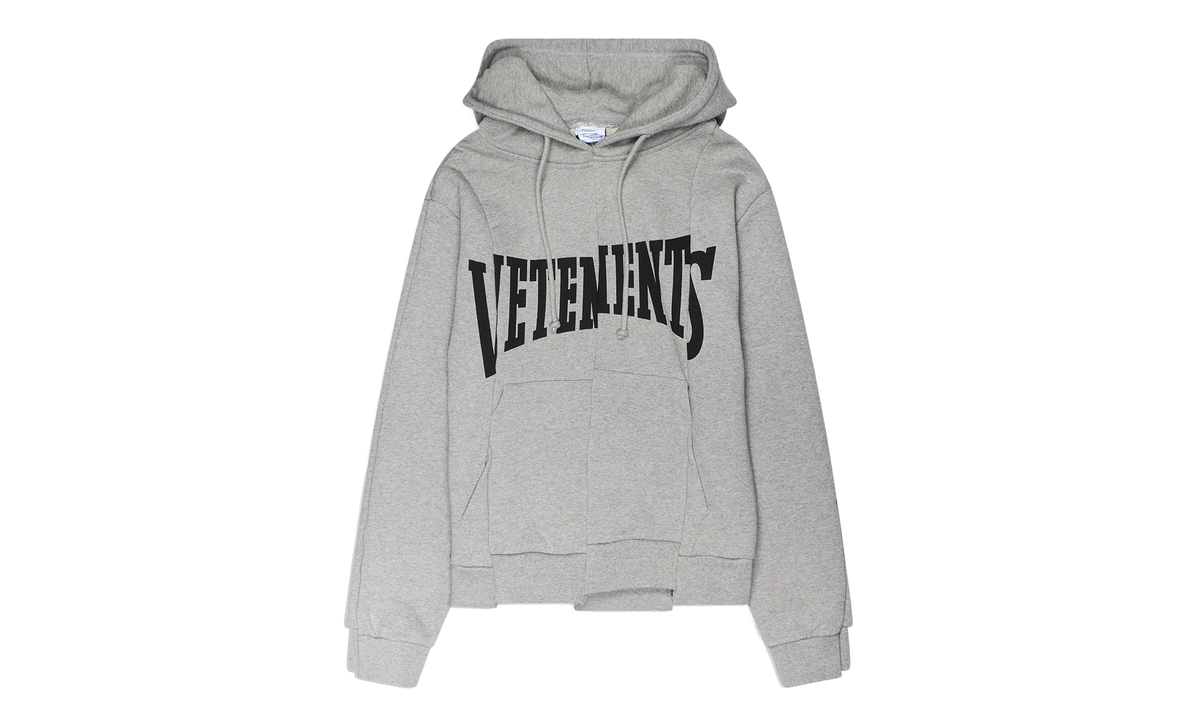 Cut-Up Logo Fitted Hoodie "Grey" VTM-WHDS-0002