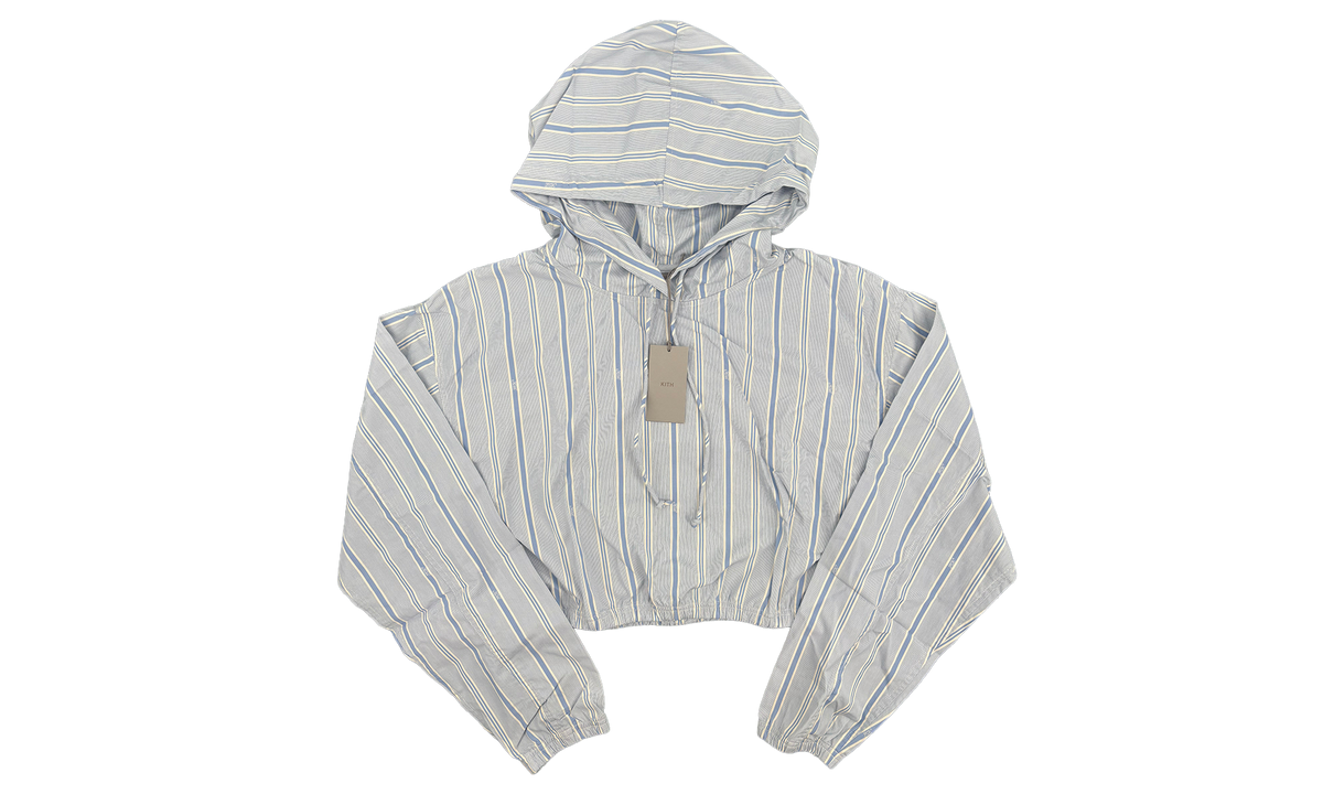 Clovis Logo Stripped Cropped Hoodie WMNS "Orbit Blue" KITH258
