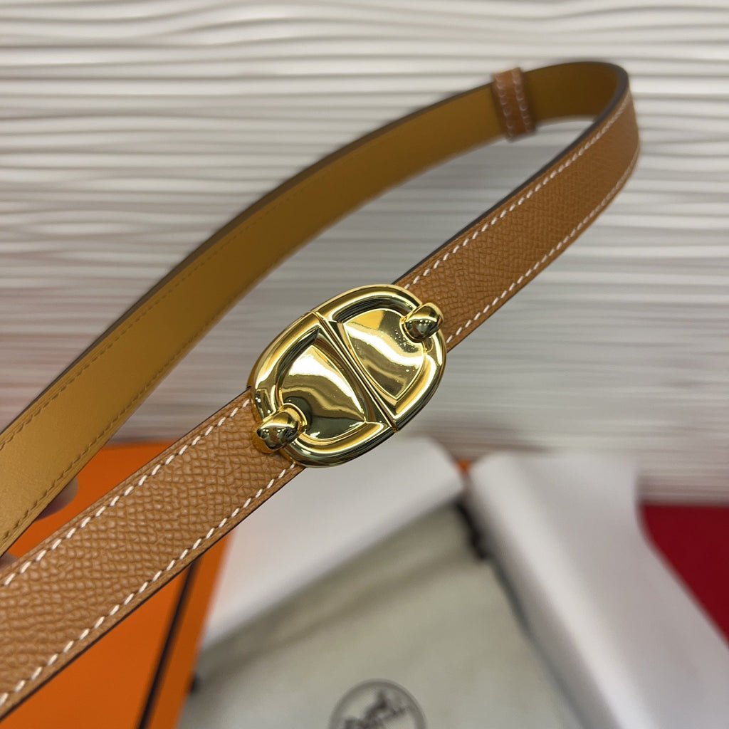 HM Chaine d'Ancre Belt 18MM Dark Brown Epsom Calfskin GHW 212445