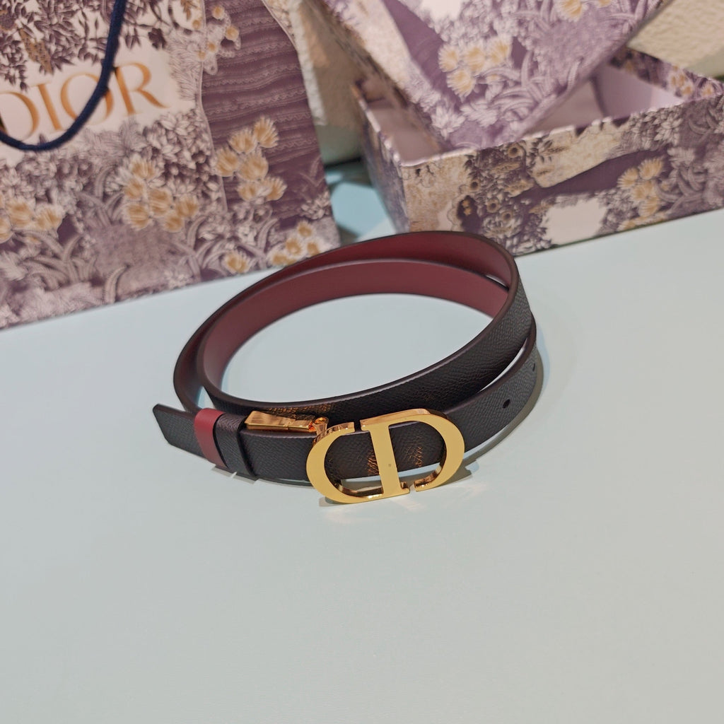 CD Montaigne Reversible 2cm Belt Buckle Leather 212480