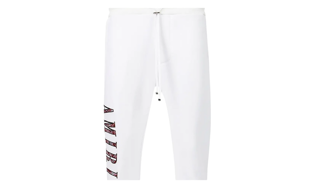Paisley Applique Logo Sweatpants "White & Red" MJSP019 100