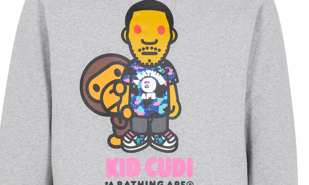 Baby Milo Pullover Hoodie "BAPE x Kid Cudi - Grey" 83122120