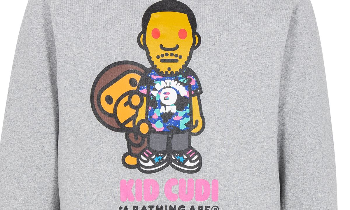 Baby Milo Pullover Hoodie "BAPE x Kid Cudi - Grey" 83122120