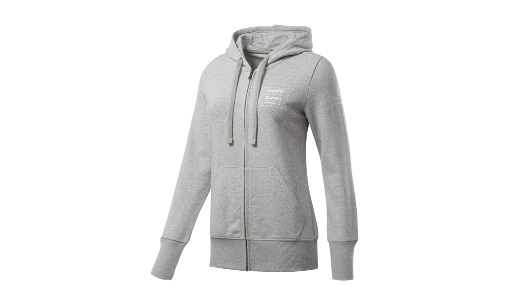 CrossFit Full Zip Hoodie WMNS "Mid Heather Grey" FK4376