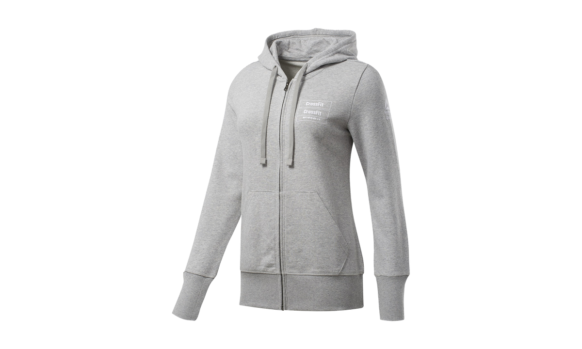 CrossFit Full Zip Hoodie WMNS "Mid Heather Grey" FK4376