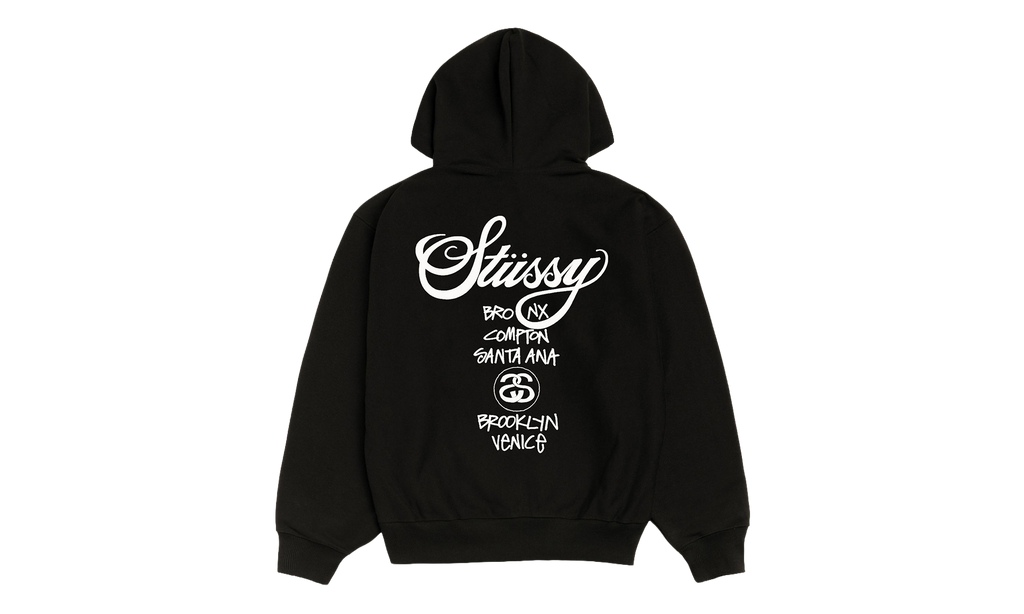 WORLD TOUR ZIP HOODIE "Black" STUS457