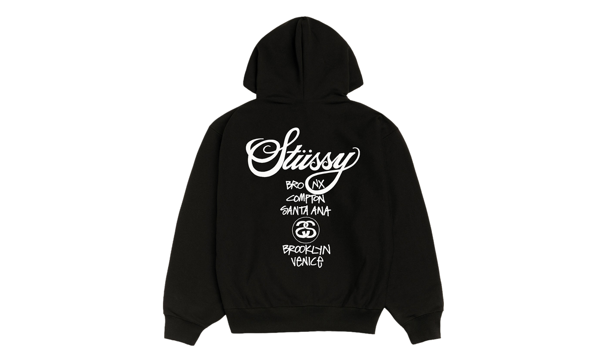 WORLD TOUR ZIP HOODIE "Black" STUS457
