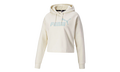 Essentials Cropped Logo Hoodie WMNS "Ivory Glow" 586869 88