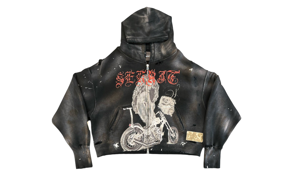 Chopper Girl Hoodie "Washed Black" SKRT017