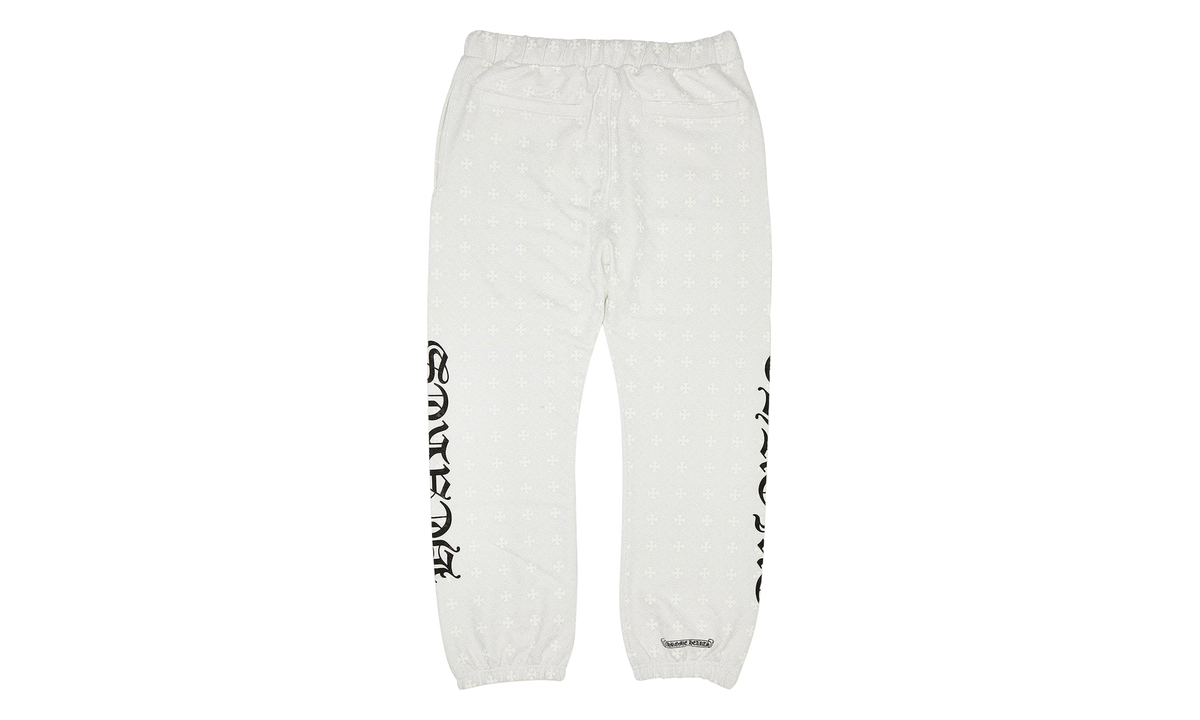 Plus Cross Allover Print Sweatpants "White" CHRM0857