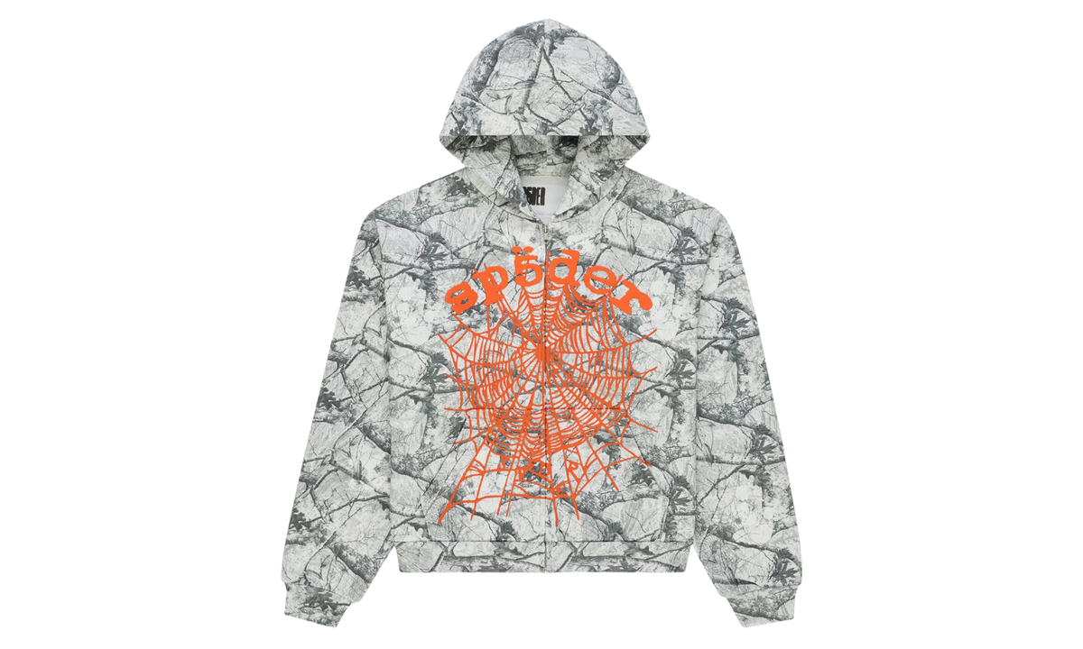 Real Tree OG Web V2 Zip Up Hoodie "White / Orange" SP5der419