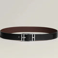 HM Cape Cod 32mm Reversible Belt Black Chocolate Leather 187795