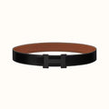 HM CONSTANCE BELT BUCKLE & REVERSIBLE GINGER ORANGE AND BLACK LEATHER STRAP 38MM