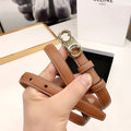 CL Gold 18mm Triomphe Enamel Saddle Brown Cowhide 608385