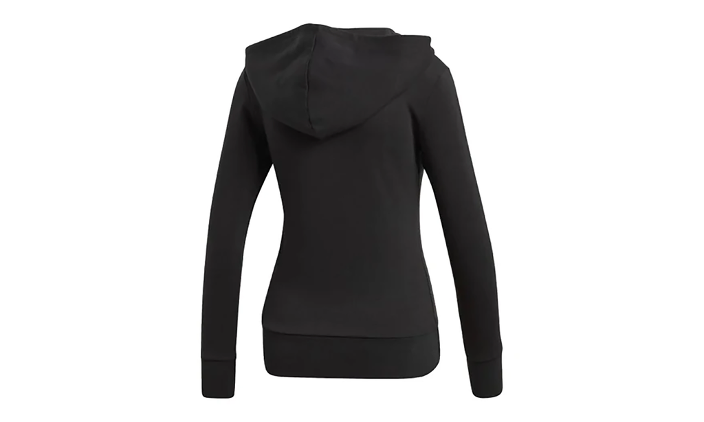 Essentials 3 Stripe Full Zip Hoodie WMNS "Black" S97065