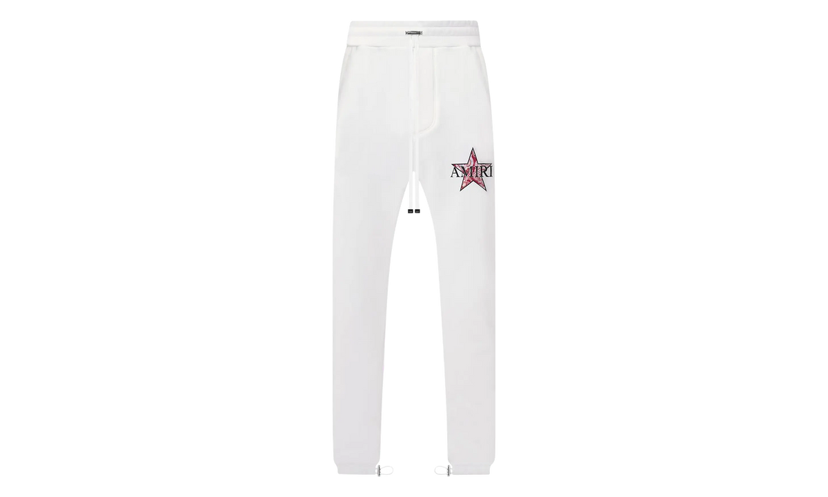 Paisley Star Logo Sweatpants "White" MJSP013 100 WHIT