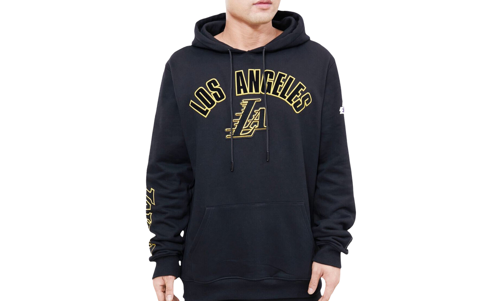 NBA Los Angeles Lakers Stacked Logo Hoodie "Black" BLL552613 BLK