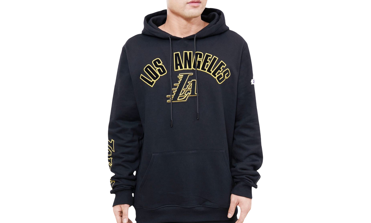 NBA Los Angeles Lakers Stacked Logo Hoodie "Black" BLL552613 BLK