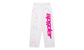 Fractured Logo Wide Leg Sweatpants "White / Pink" SP5der507