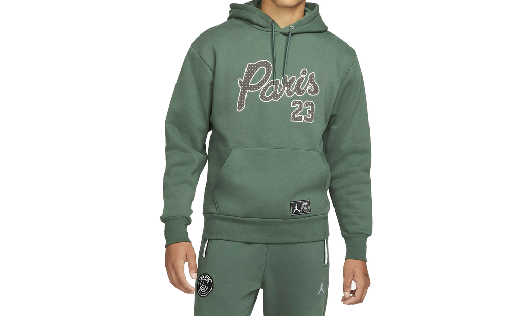 Air Jordan X PSG Paris Saint German Pullover Statement Fleece Hoodie "Noble Green'" DB6496 333