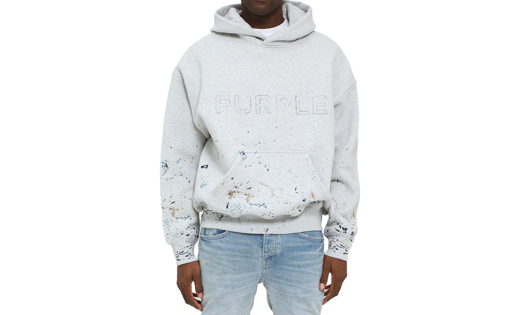 Studded Camo Hoodie "Gray" P401 HFGC425