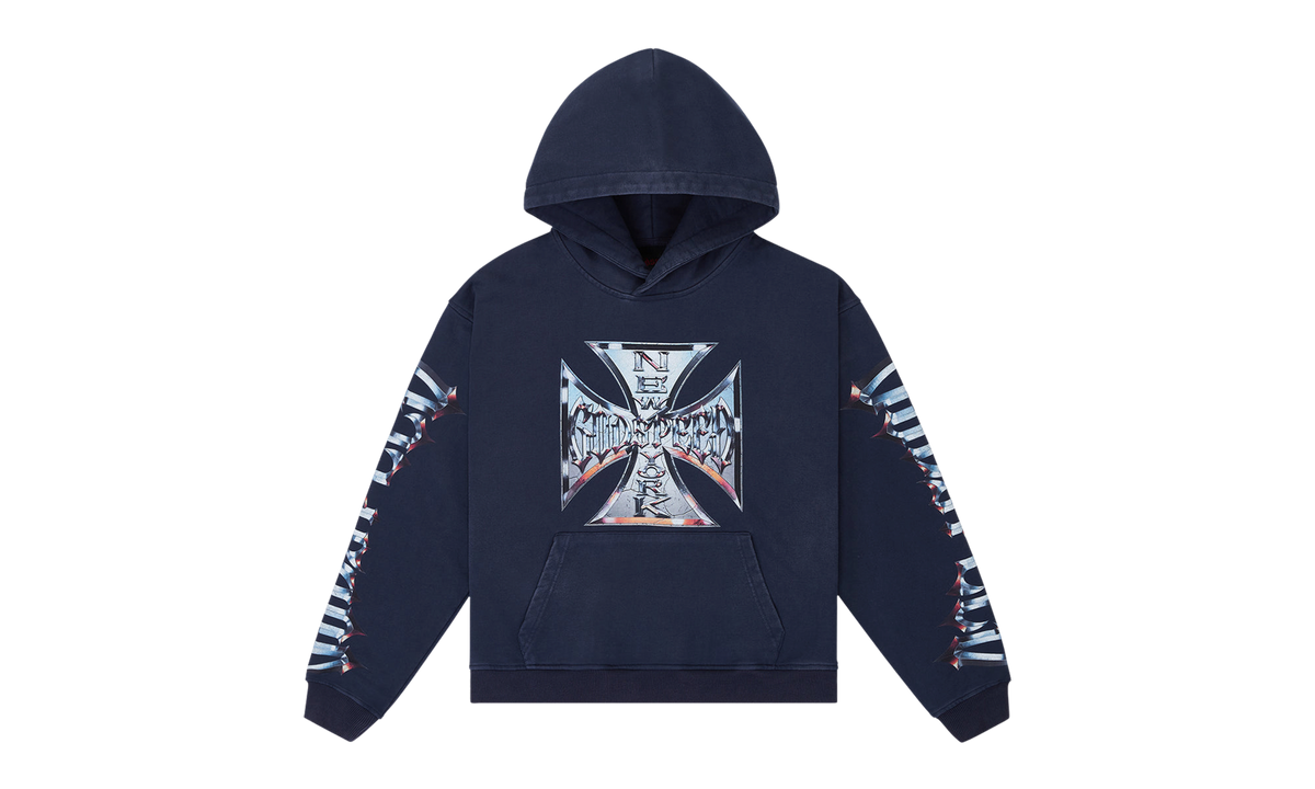 Chrome Motto Hoodie "Navy Wash" 10079168