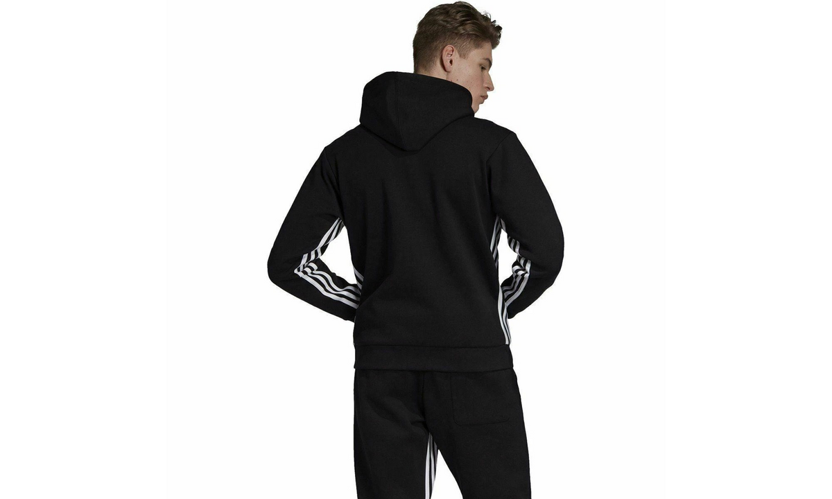 Must Haves 3 Stripe Full Zip Hoodie "Black / White" DX7657