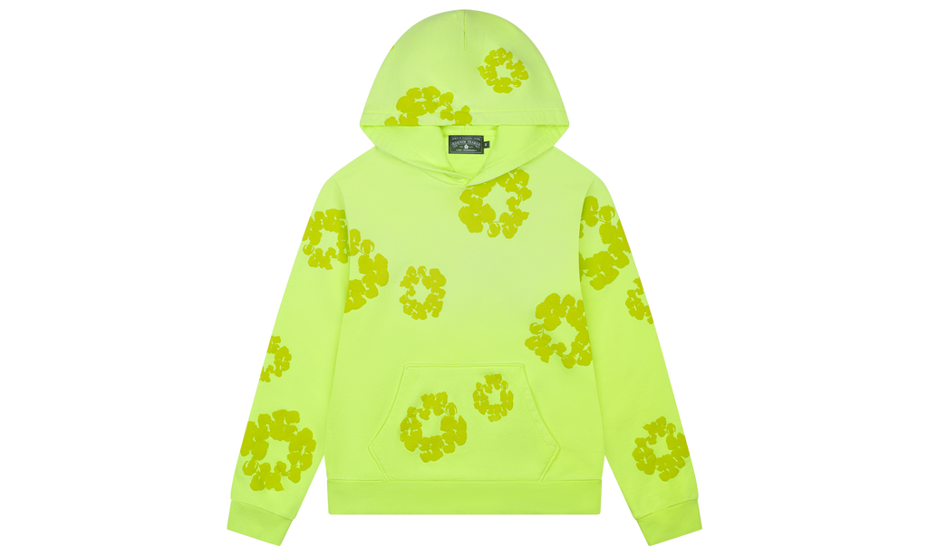 Mono Cotton Wreath Hoodie "Neon Green" DT110