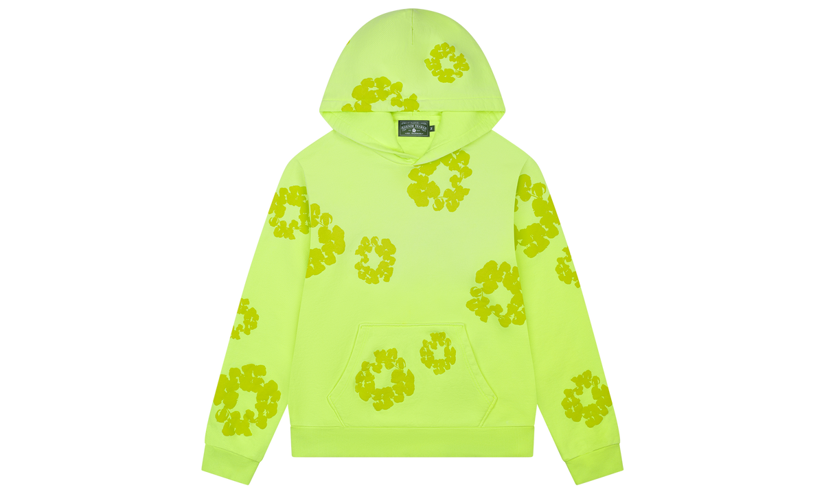 Mono Cotton Wreath Hoodie "Neon Green" DT110