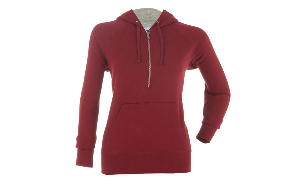 DD CLASSIC FL 1/4 ZIP Hoodie "Maroon" CH5792 CTT