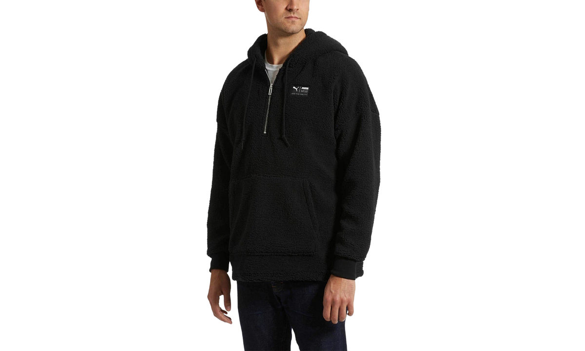 Downtown Sherpa Halfzip Hoodie "Puma Black" 576770 01