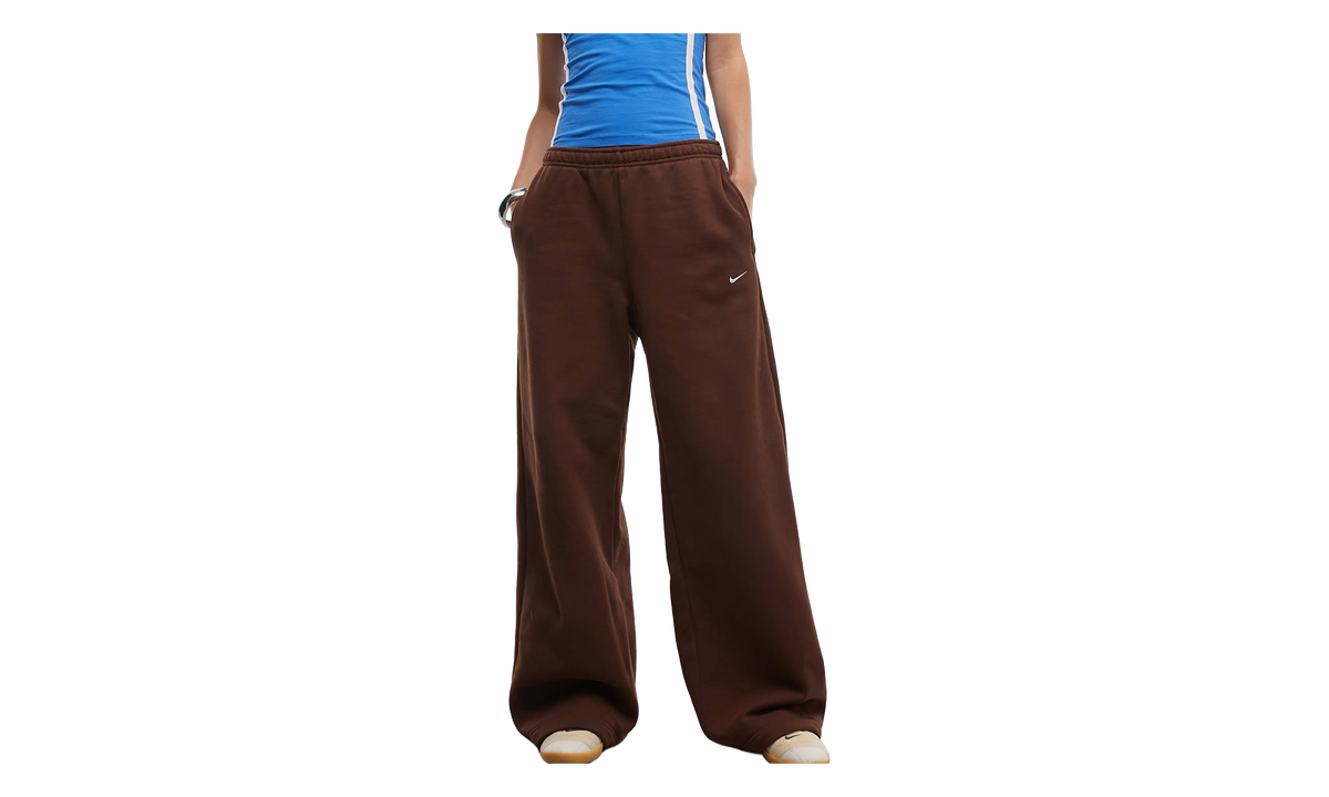 Studio Fleece Mid-Rise Wide-Leg Sweatpants WMNS "Cacao Wow Sail" IU1958 259