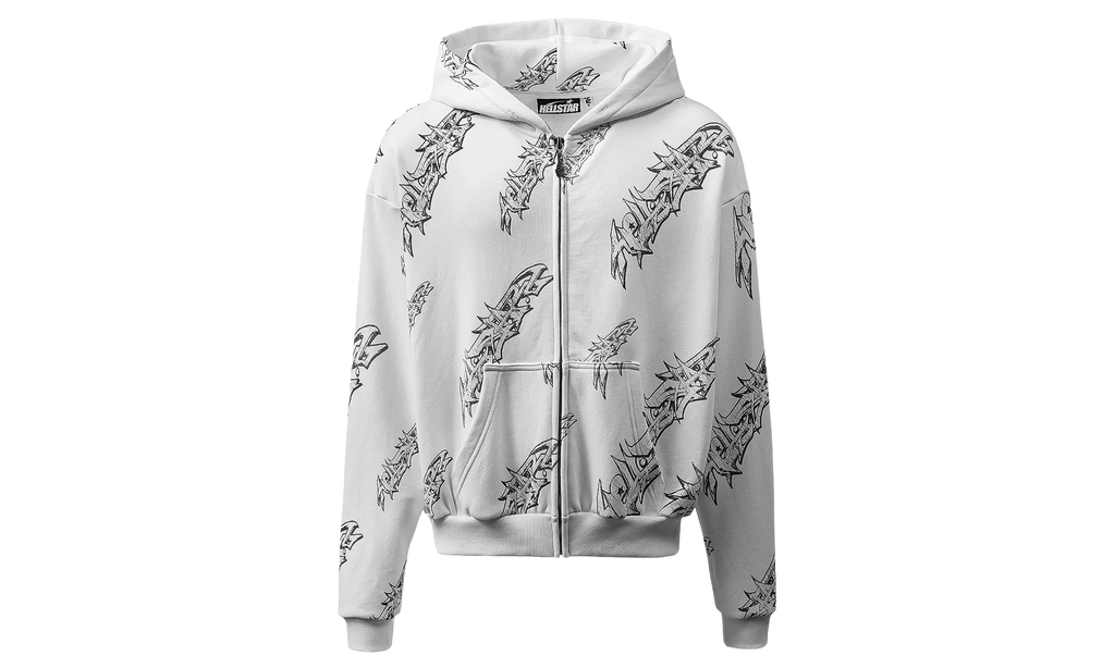 Graffiti Zip Up Hoodie "Grey" HSR388