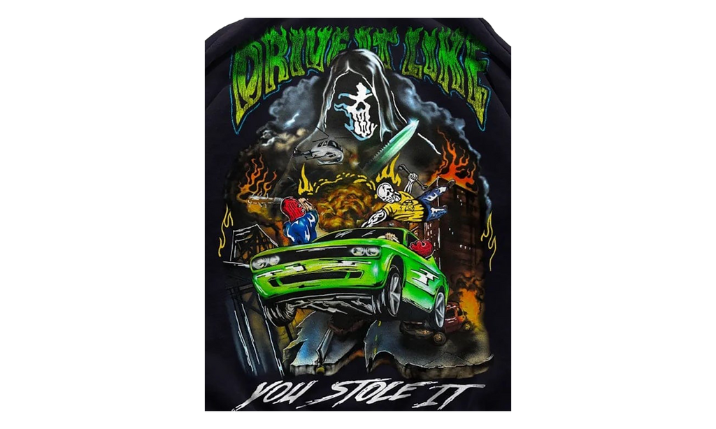 Drive Like You Stole It Hoodie "Black / Green / Multicolor" WL030