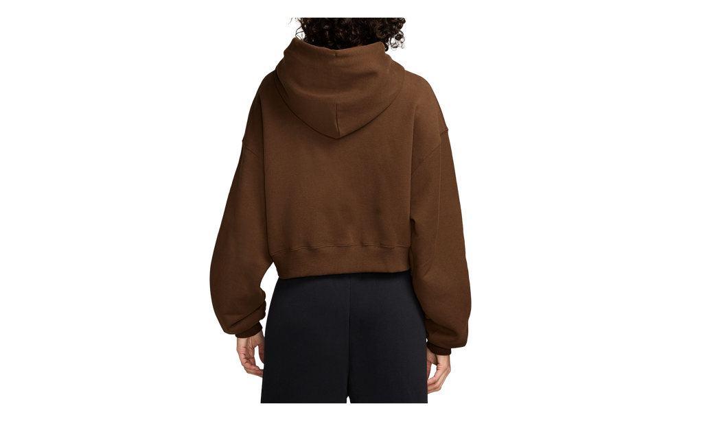 Studio Fleece Oversized Cropped Hoodie WMNS "Cacao Wow Sail" IM8499 259