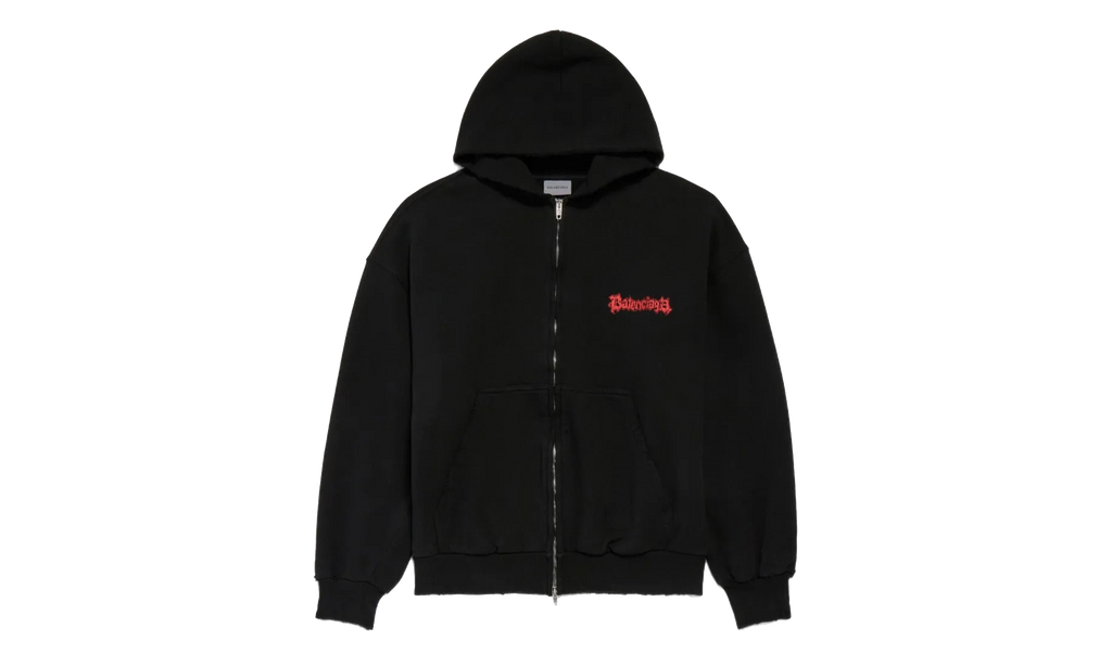 Medium Fit Zip Up Hoodie "Black" 803264 TUVD9 1000