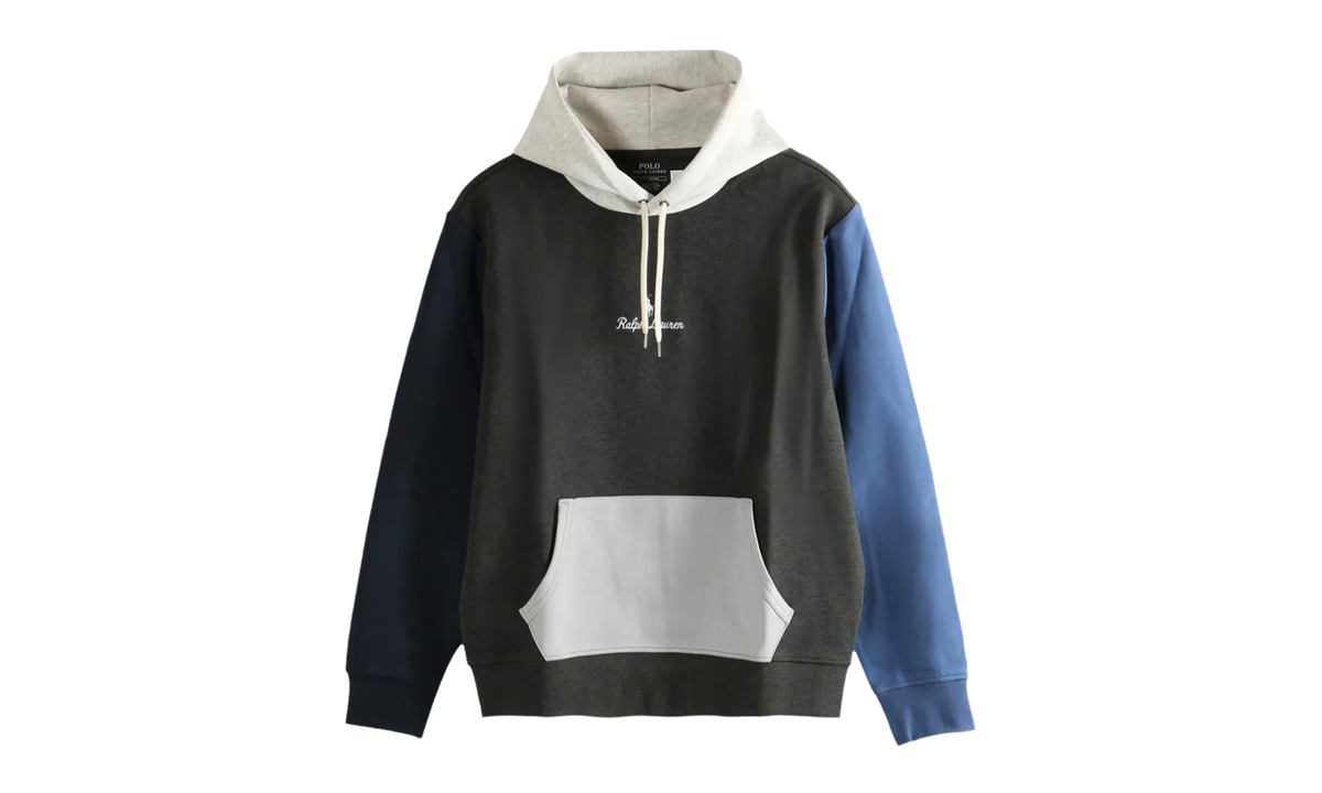 Long Sleeve Logo Color Block Double-Knit Hoodie "Dark Charcoal / Heather / Multi" 710981373002