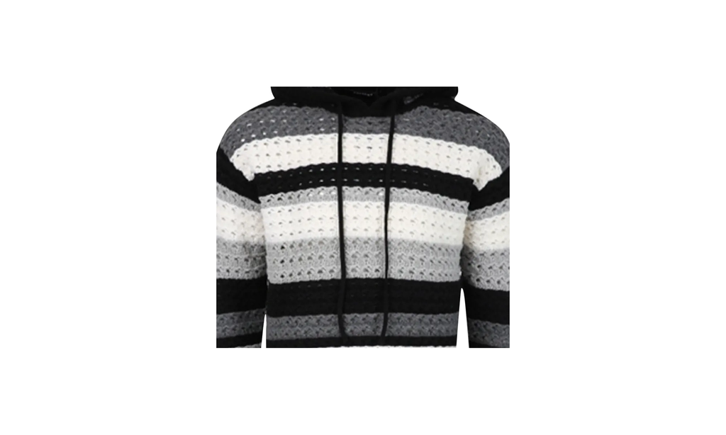Crochet Hoodie "Black / Multi" AW2215052