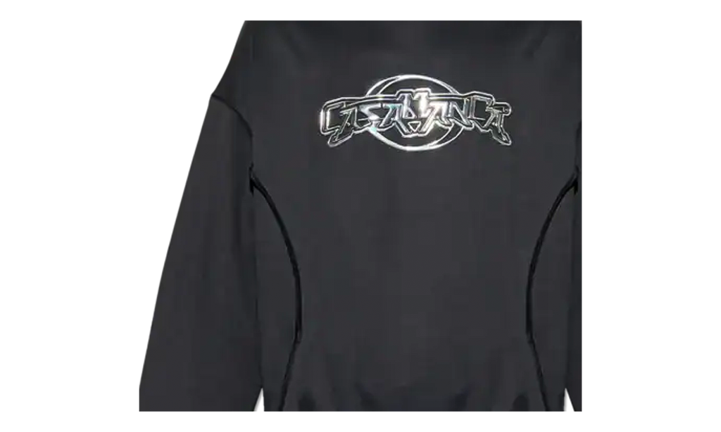 Logo Panelled Hoodie "Black & Silver" U-AW25-JTP-426-01-M