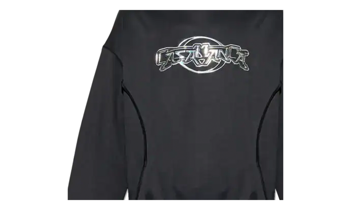 Logo Panelled Hoodie "Black & Silver" U-AW25-JTP-426-01-M